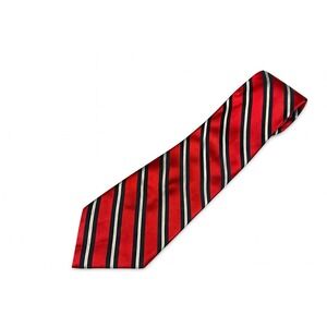 Nautica Tie Mens‎ 56L Red Navy Silk Diagonal Stripe Classic Width Preppy Work